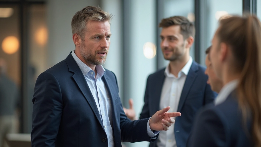 Professional consultant presenting change management roadmap to engaged stakeholders